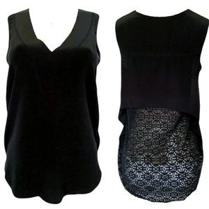 Derek Lam 10 Crosby Lace Back Silk Tank Top